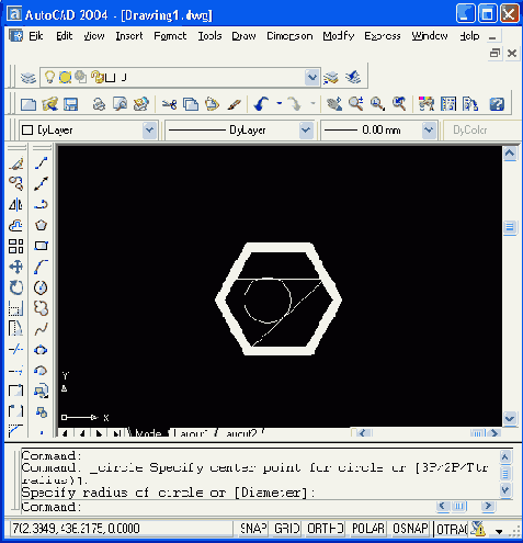 Работа с AutoCAD 2004