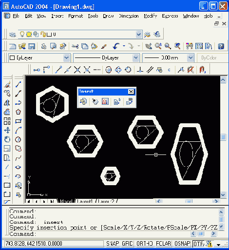 Работа с AutoCAD 2004