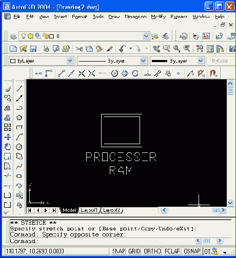 Работа с AutoCAD 2004