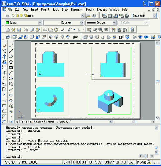 Работа с AutoCAD 2004