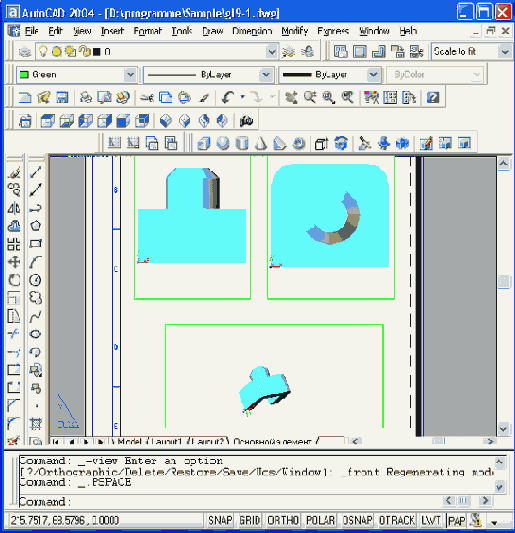 Работа с AutoCAD 2004