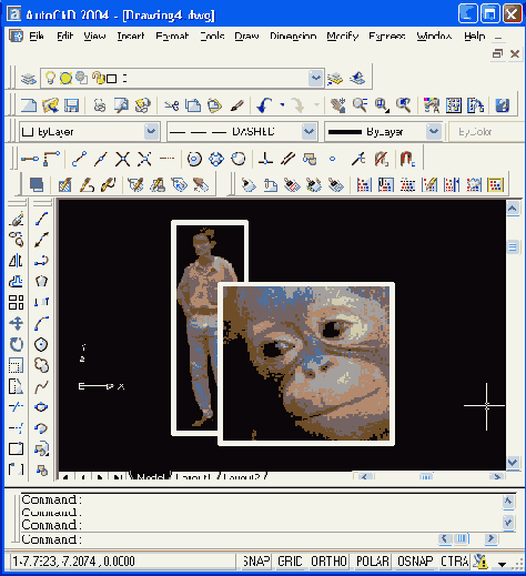 Работа с AutoCAD 2004