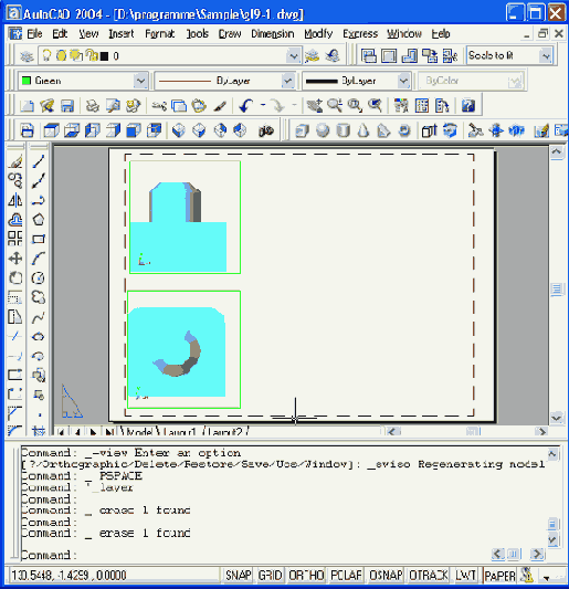 Работа с AutoCAD 2004