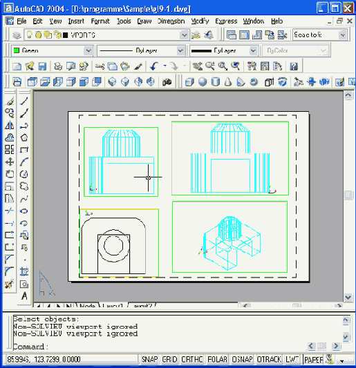 Работа с AutoCAD 2004