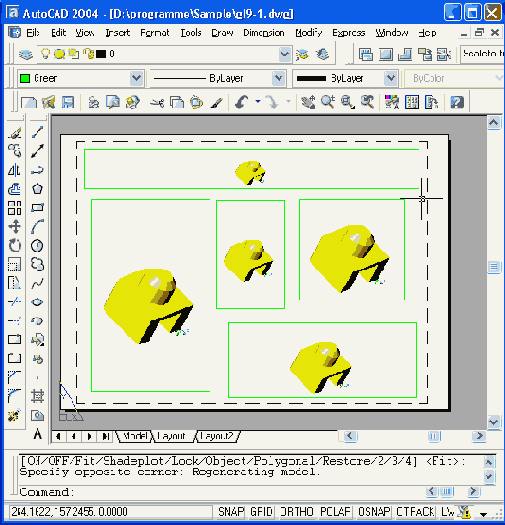 Работа с AutoCAD 2004
