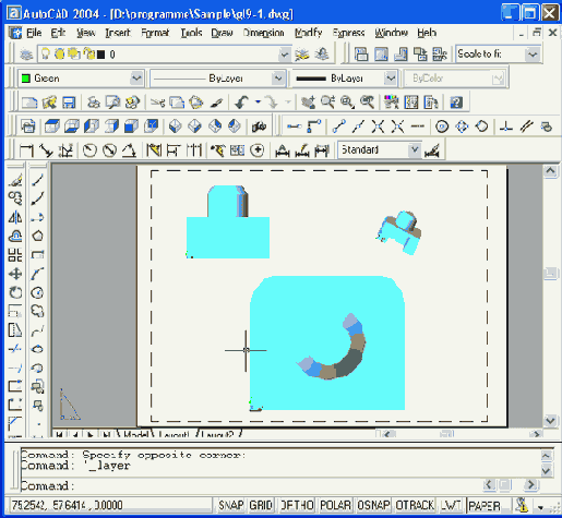 Работа с AutoCAD 2004